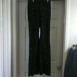 Leather suede pants